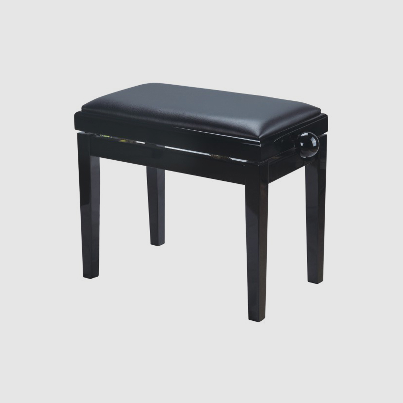 Banco de Piano Regulável 18A Preto Polido